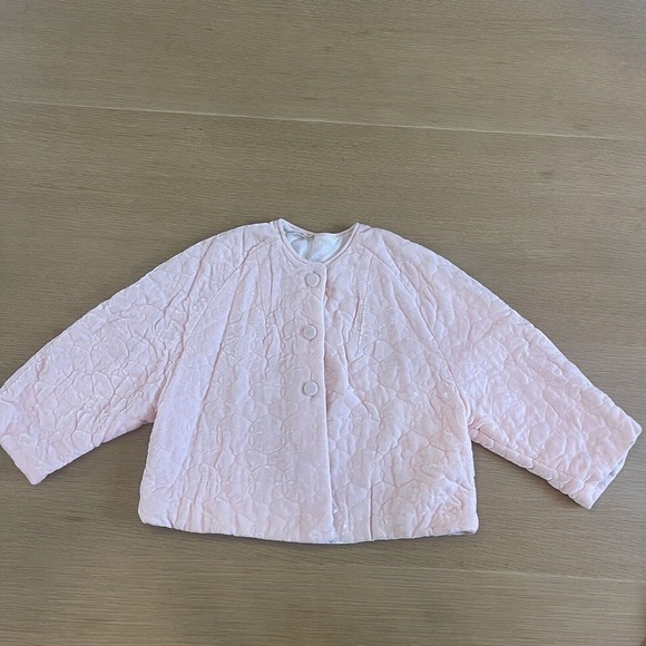 Women's Vintage I. Magnin & Co Size S Velvet Quilted Bed Jacket - Picture 1 of 8